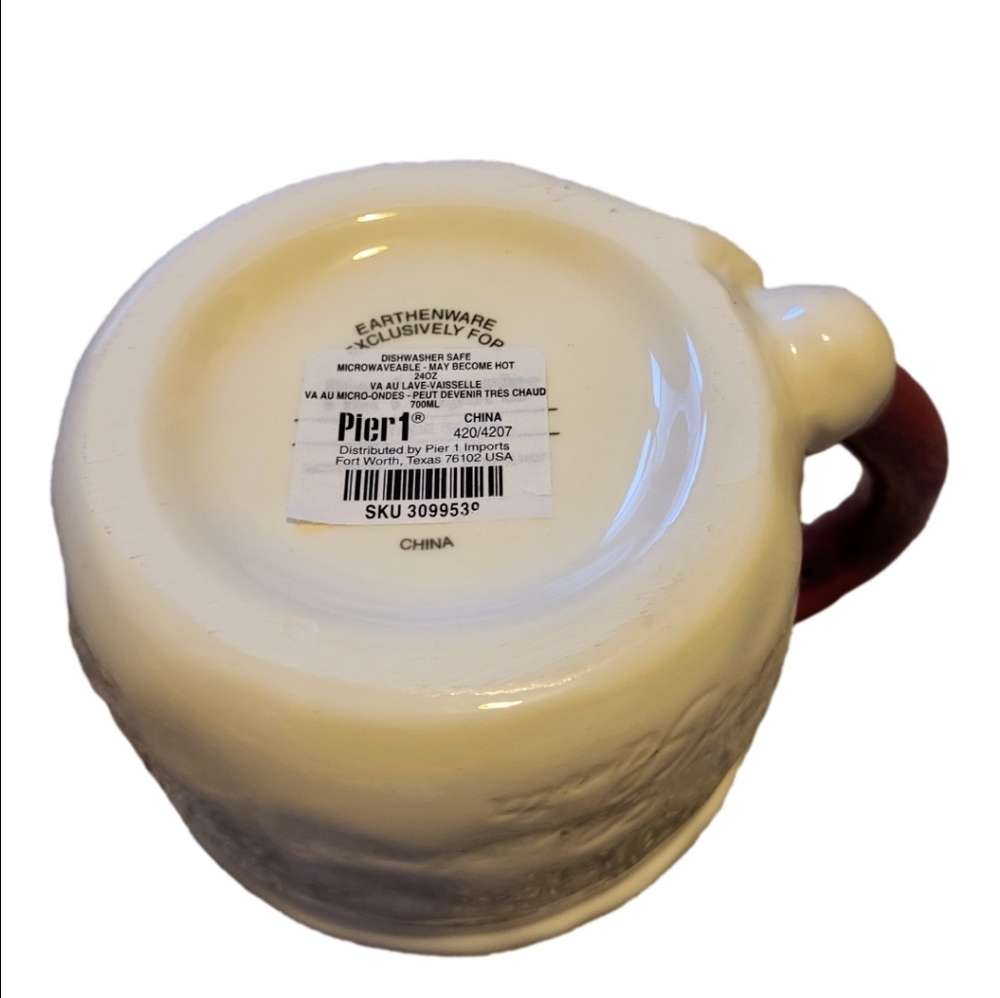 Santa Claus Ceramic Mugs - Red and White holds 24oz Set of Two - Picture 4 of 6